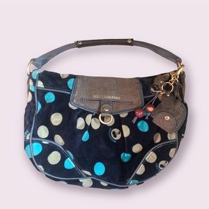 Juicy Couture Blue Velour Cherry Daydreamer  Bag Vintage Y2k  Hard To Find